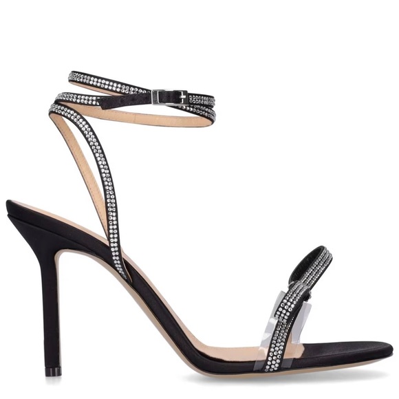 BNWB Mach & Mach 95 mm black French bow sandal - Picture 4 of 8